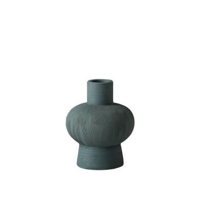 China Modern Decor Minimalist Brushed Ceramic Vase For Living Room for sale