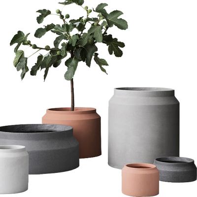 China Nordic Decor Large Cement Plant Pot For Garden for sale