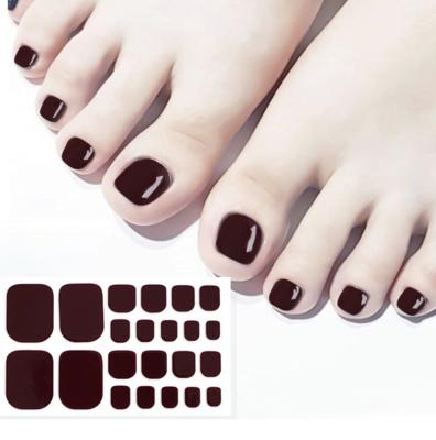 China Nail Art Sticker Design Waterproof Accessories False Polish Glue Decorations Manicure Summer Toenails Solid Color Nail Nails Stickers for sale