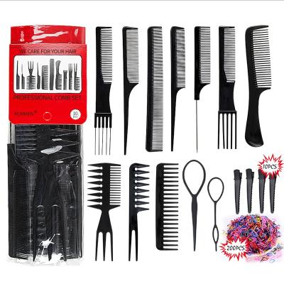 China Well-Design/Anti-Static Styling Comb Set Portable Anti-Static Makeup Barber Haircare Stylist Tool Set Barber Hair Comb Hair Detangler Comb for sale