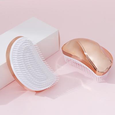 China Gold Anti-Static Comb Hair Brush Women Comb Detangling Massage Haircare Anti-Static Scalp Reduce Hair Loss Styling Tool Barber Accessories for sale