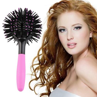 China Hot Hair Comb 2022 Round 3D Hair Brushes Comb Salon Make Up 360 Degree Ball Styling Tools Detangling Heat Resistant Dropshipping Hair Brush for sale