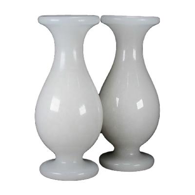 China Exquisite High-Grade Home Furnishings Custom Wholesale Minimalist Feng Shui Ornaments Jade Vase Natural White Jade for sale