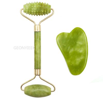 China Natural Face Lift Massager For Jade Roller Microniddle Roller Face Scraper Jade Roller Massage Face Gua Sha Scraper for sale