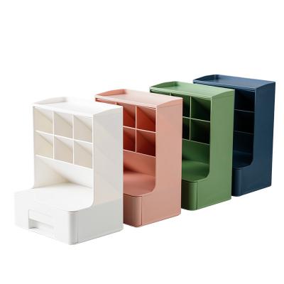 China Diagonal Storage Box Promotional Desk Stand School Supplies Storage Insert Pen Holder Container Diagonal Organizer for sale