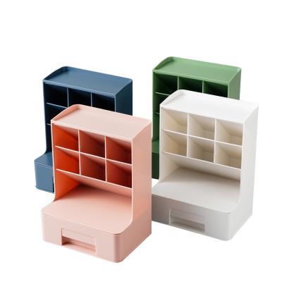 China Wholesale Viable Multifunctional Pencil Pen Holder Office Desk Organizer With Drawers for sale