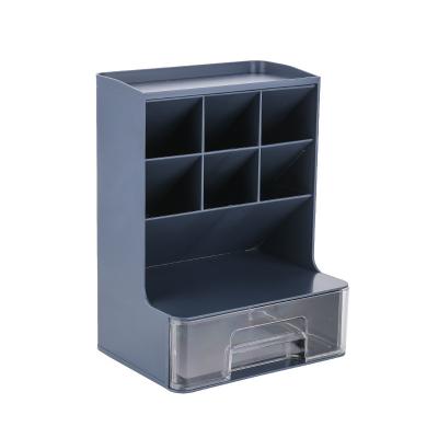 China Cosmetic Display Racks Large Pen Holder Storage Case Student Makeup Brush Storage Desk Office Stationery Workable Kids Desk for sale