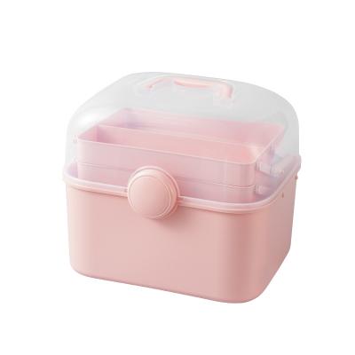 China Viable Multifunctional Porcelain Plastic Storage Container Box Competitive Price Wholesale First Aid Box Plastic Storage Box With Handle for sale