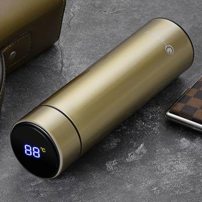 China PORTABLE Stainless Steel Speaker Drinking Water Smart Digital Thermo Water Bottle With Lid for sale