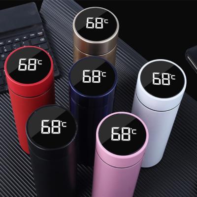 China PORTABLE Smart Speaker Double Wall Stainless Steel Thermo Show Temperature Water Bottle for sale