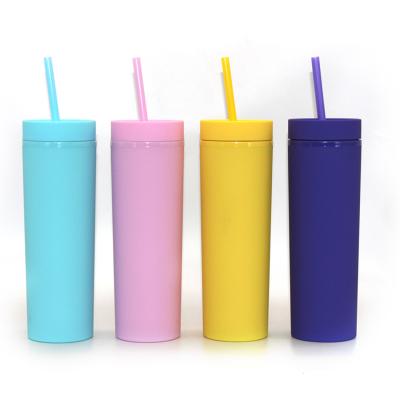 China Wholesale Cheap Viable Lean Clear Plastic Tumbler Juice Bottles With Lid for sale