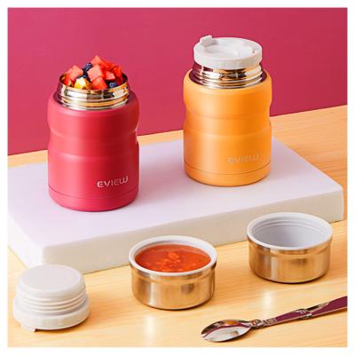 China Wamer PORTABLE Rectangular Thermal Luxury Small Double Wall Stainless Food Flask for sale