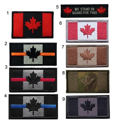 China 3D Embroidery Canada Flag Patch Badges For Jeans, Canada Flag Patch For Backpacks for sale