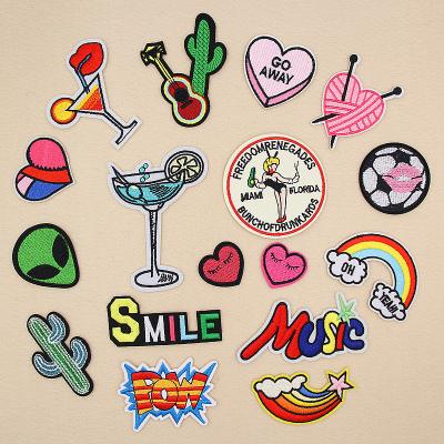 China 3D GUGUTREE One Embroidery Patch Set Cartoon Patches Badges For Applique Patches For Apparel XW-26 for sale