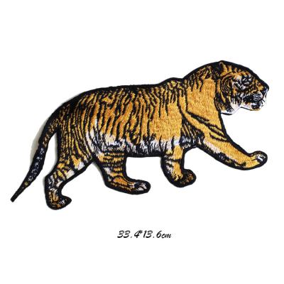 China The Viable Large Embroidery Tiger Patch, Large Tigers Patches For Jackets, Animal Cartoon Applique JW-209251 for sale