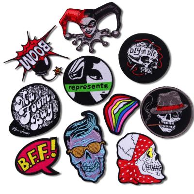 China Other Small Embroidery Skull Patch, Badges, Letter Applique Say Lip Patches For Apparel for sale