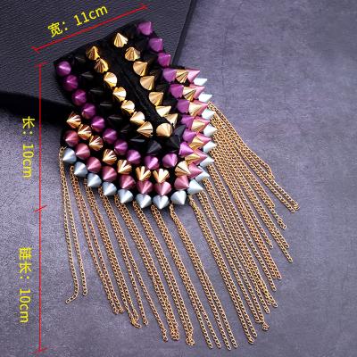 China 1 piece 3D epaulette price, snap brooch breastpin tassels shoulder panel patch badges applique patch for clothing N1 for sale