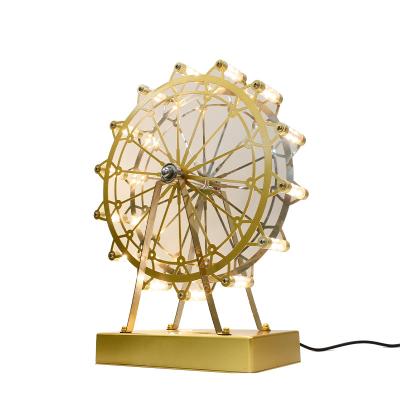 China Modern Promotional Products Metal Ferris Kids Gift Metal Bedside Light Hotel Room Design Led Table Lamp for sale