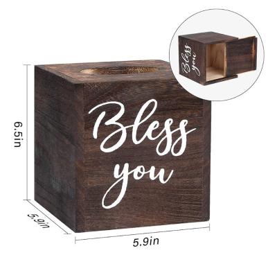 China Contemporary Wooden Tissue Boxes Wholesale Luxury Wooden Facial Tissue Box for sale