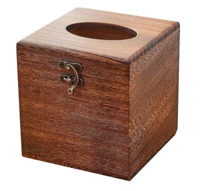 China Contemporary Wooden Tissue Box With New Design Storage Storage Box Holder for sale