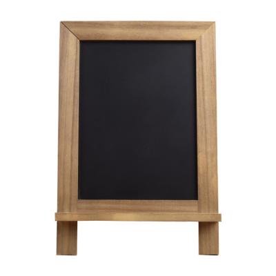 China Eco-Friendly Rustic Foldable Black Wooden Blackboard Sign Wood Frame Free Standing Chalkboard for sale