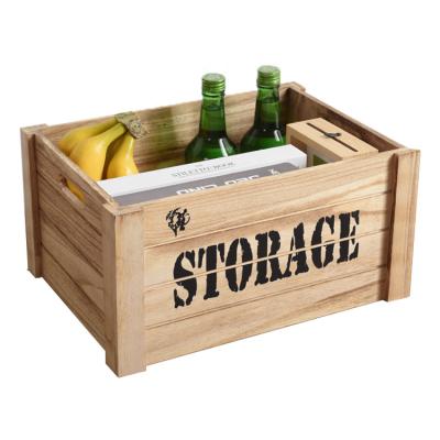 China Sustainable Wholesale Wooden Crate Wine Storage Fruit and Vegetable Wooden Box for sale