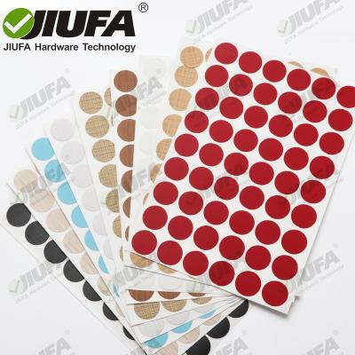 China Decorating Hardware JIUFA Furniture Accessory Self Adhesive Capfix for Hundreds of Furniture Texture Sticker Cover Screw Holes Color Option for sale