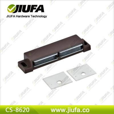 China JIUFA Plastic+Iron+Magnet Magnetic Double Door Stopper for sale