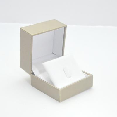 China Plastic Custom Jewelry Ring Box, With Suede Inserts For Earrings Packaging Box for sale