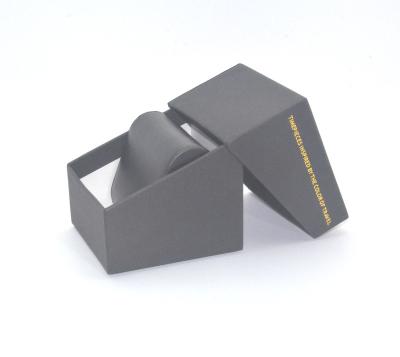 China Custom Matte Black Cardboard Paper Watch Box for sale