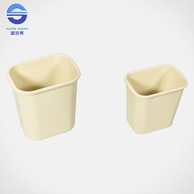 China Beige Commercial Trash Container Plastic Dustbin 29.5*21*31cm for sale