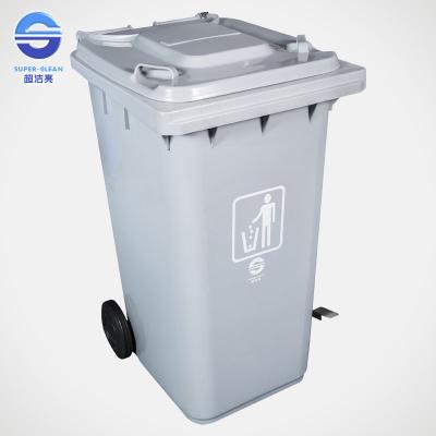 China Outside Wheeled Plastic Garbage Bins / Big Mobile Trash Container 100L for sale