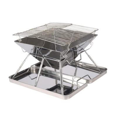 China Wholesale Outdoor Camping Portable Stainless Steel Charcoal BBQ Foldable Grill Adjustable Height for sale