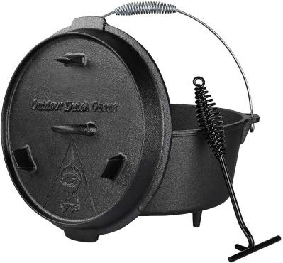 China Sustainable Cast Iron Camp Dutch Oven Pot With Lid for sale