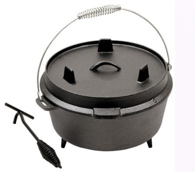 China Sustainable Outdoor Camping Cast Iron Dutch Oven for sale