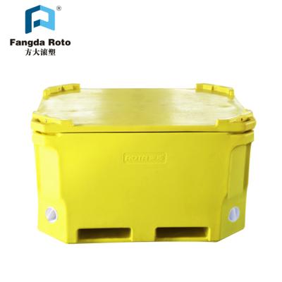 China OEM Plastic Products LDPE Rotomolded Camping Rotomolded Ice Cooler Outdoor Fishing Plastic Box for sale