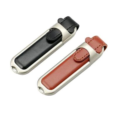 China New Product Leather PU Leather USB Drive Key Chain Color Shell Stick USB3.0 Flash Pen Drive 16GB 32GB 64GB USB2.0 Leather Keychain for sale