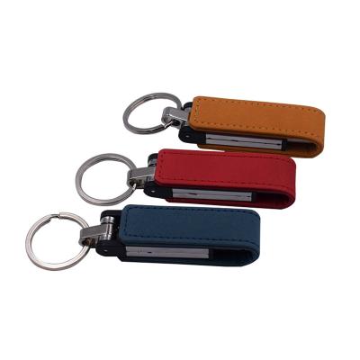 China Custom Leather USB 3.0 Memory Color Shell Color Shell Flash Key Chain USB3.0 16GB 32GB 64GB USB2.0 Flash Keychain for sale