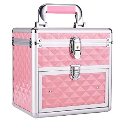 China Durable Hot Selling Multi Aluminum Professional Travel Makeup Women Milkers Makeup Towel Glossy Beauty Case Make Up for sale