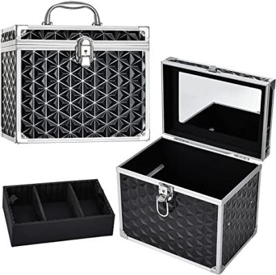 China Factory New Durable Original Aluminum Vanity Case Jewelry Box Brush Cosmetic Bag Makeup With Manufacturer Price for sale