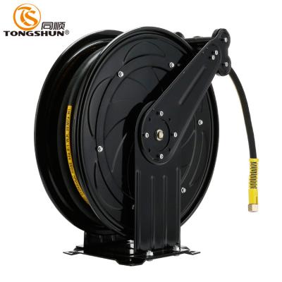 China Retractable Metal Grease Pneumatic Hose Reel  Drum Auto Rewind Car Repair  All-Season for sale