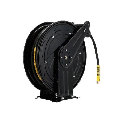 China Auto rewind multi functional high pressure washer metal garden hose reel box for sale