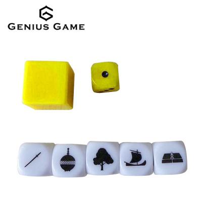 China Plastic Custom Printing 6 Side 10mm Dies for sale