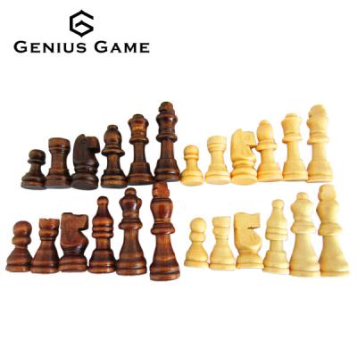 China 2.5inch Wooden Wooden Chess Pieces Set for sale