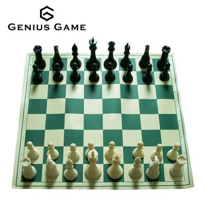 China Travel 2.5inch/3inch/3.75inch Plastic Classic Chess Set In Round Cage for sale