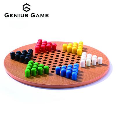 China Chinese wooden plastic checkers with plastic pawns for sale