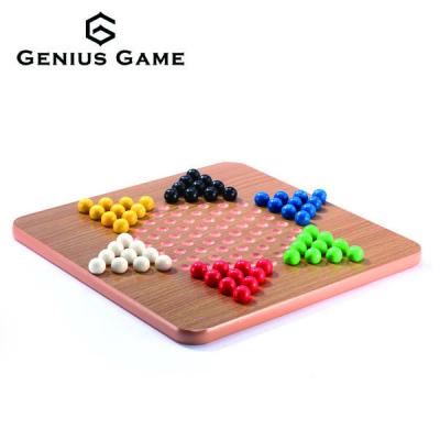 China Plastic Wooden Chinese checkers with round pawns for sale