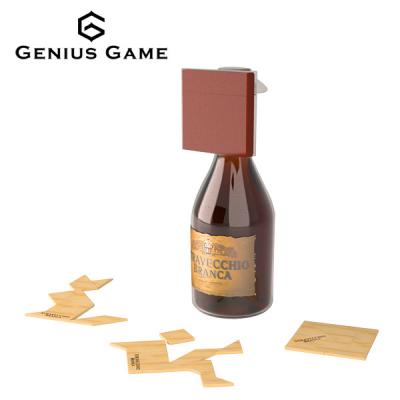 China Mini wooden wine tangram stravecchio promotional game for sale