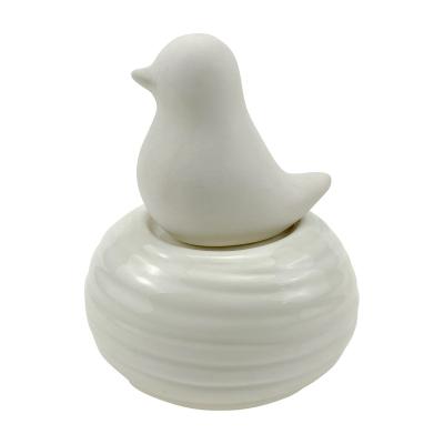 China Europe Decorative Non Electricity Bird White Ceramic Diffuser For Essential Oils And Aroma Fragrance for sale