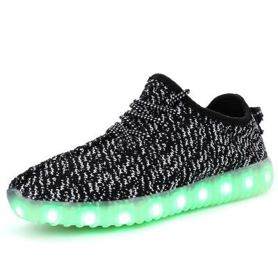 China Rubber Waist Glowing Sneakers For Kids And Adults USB Fill Light Up Shoes For Women Men Girls Boys Led Causal Shoes for sale